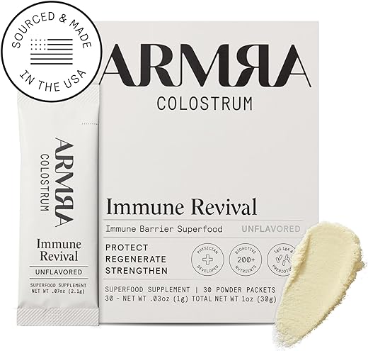 What are the key ingredients in Armra colostrum?